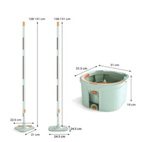 Spin Mop and Bucket Set with Replaceable Mop Pads