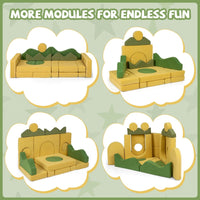 19 Pieces Sunrise Theme Toddler Foam Building Fort