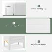 Tall Narrow Bathroom Cabinet with 2 Shutter Doors and Adjustable Shelf
