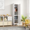 Tall Narrow Bathroom Cabinet with 2 Shutter Doors and Adjustable Shelf