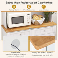 Kitchen Pantry Tilt Out Trash Cabinet with Hutch and 38 L Hidden Garbage Holder