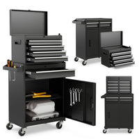High Capacity Tool Storage Cabinet with Lockable Wheels for Garage