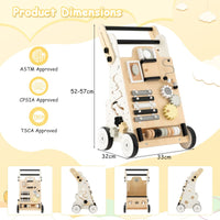Push and Pull Learning Activity Walker with Double Handles for Babies andToddlers