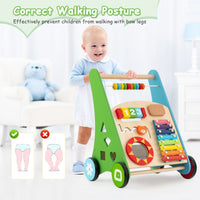Push and Pull Learning Activity Walker with Smooth Handle for Babies & Toddlers