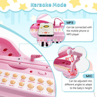 31 Keys Kids Piano Keyboard with Stool and Microphone for Kids