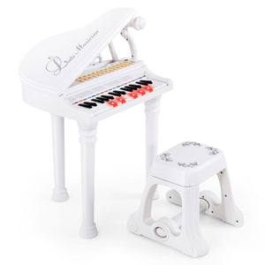 31 Keys Kids Piano Keyboard with Stool and Microphone for Kids