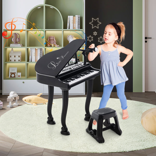 37 Keys Kids Piano Keyboard w/Stool Portable Electronic Piano Musical Instrument