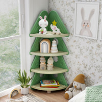 4-Tier Toddler Christmas Tree Bookcase for Kids Room