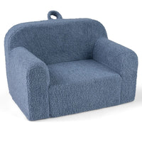 Toddler Foam Couch with Soft Fleece Fabric Cover for Playroom