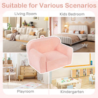 Toddler Foam Couch with Soft Fleece Fabric Cover for Playroom