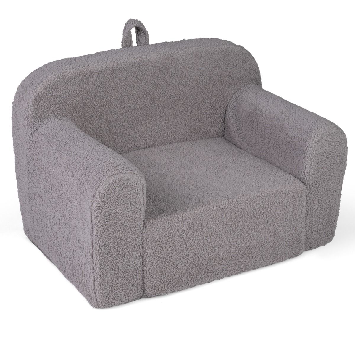 Toddler Foam Couch with Soft Fleece Fabric Cover for Playroom