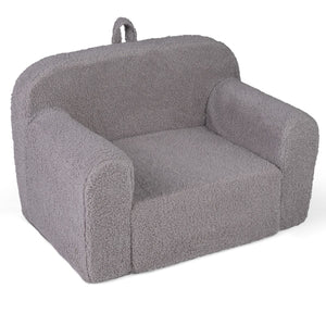 Toddler Foam Couch with Soft Fleece Fabric Cover for Playroom