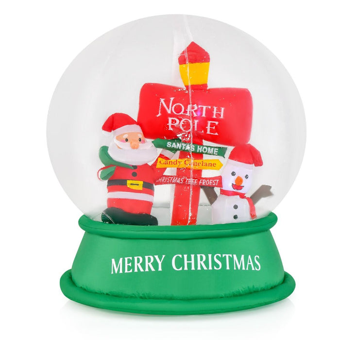 126CM Christmas Inflatable Snow Globe with LEDs & Air Blower