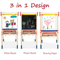 Double Sided Adjustable Chalkboard and Whiteboard for Toddlers