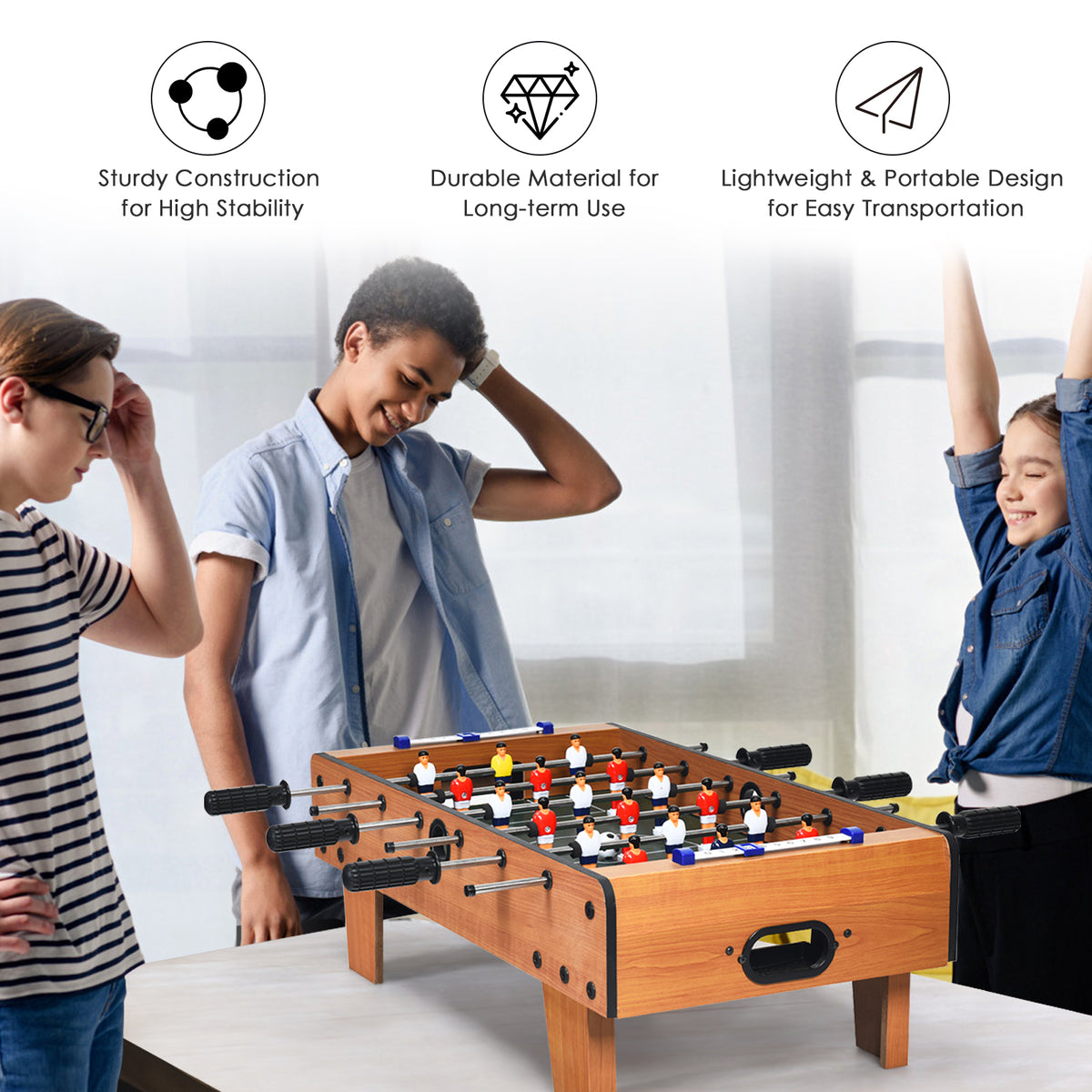 Giantex Folding Soccer Table Football Foosball Game Set Home Party Gift Kids Adults