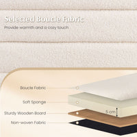 Upholstered Fabric Storage Ottoman Bench with 2 Safety Gas Struts
