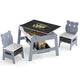 Versatile Kids Table and 2 Chairs Set with Hanging Hooks