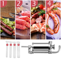 1.5/3L Vertical Sausage Stuffer Maker Stainless Steel Meat Filler