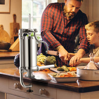 1.5/3L Vertical Sausage Stuffer Maker Stainless Steel Meat Filler