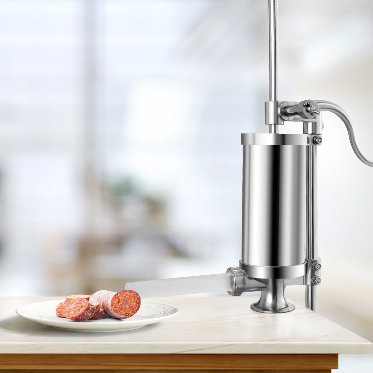 1.5/3L Vertical Sausage Stuffer Maker Stainless Steel Meat Filler