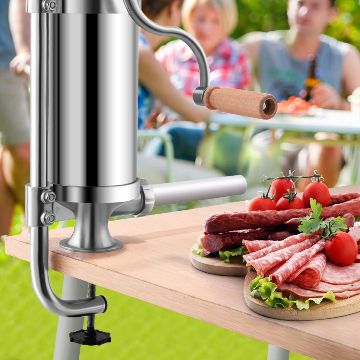 1.5/3L Vertical Sausage Stuffer Maker Stainless Steel Meat Filler