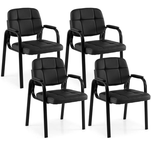 Waiting Room Guest Chairs with Padded Armrests Set of 2/4