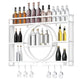 3-Tier Wall Mounted Wine Rack with Glass Holder for Home Bar