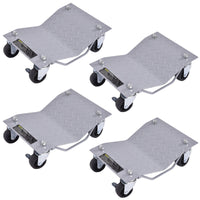 2720 KG Capacity Wheel Dolly Set of 4 with Lockable Casters and Handle