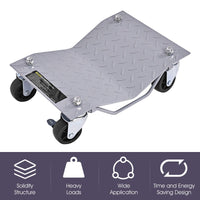 2720 KG Capacity Wheel Dolly Set of 4 with Lockable Casters and Handle