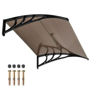122 x 99 cm Window Door Awning Canopy with Sun Rain Snow Protection