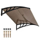 122 x 99 cm Window Door Awning Canopy with Sun Rain Snow Protection