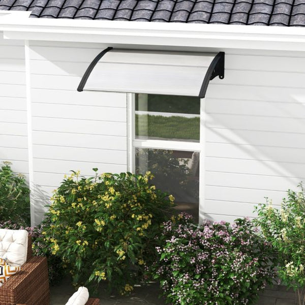 122 x 99 cm Window Door Awning Canopy with Sun Rain Snow Protection
