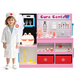 Wood Medical Center Toy Set with Examine Region and X-Ray Film