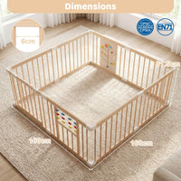 Wooden Adjustable Multi-Shape Baby Playpen for Infants and Toddlers