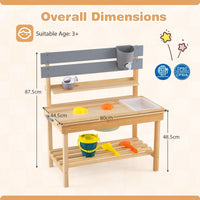Wooden Kitchen Playset with Extended Tabletop