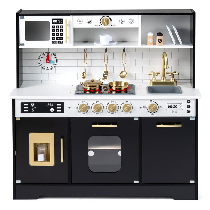Play Kitchen for Kids with Realistic Lights and Sounds