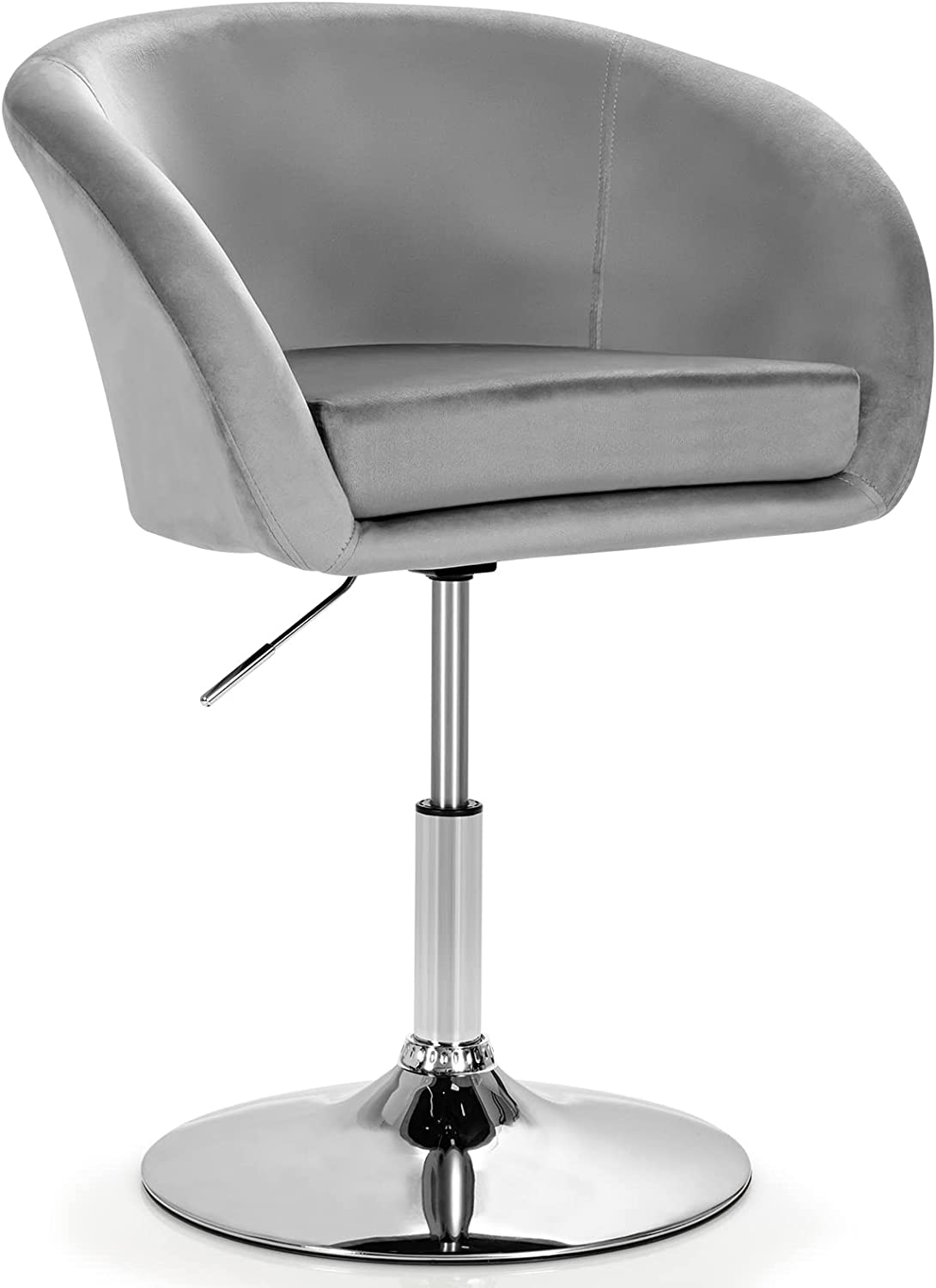 Giantex Velvet Vanity Chair Height Adjustable Bar Stool Swivel