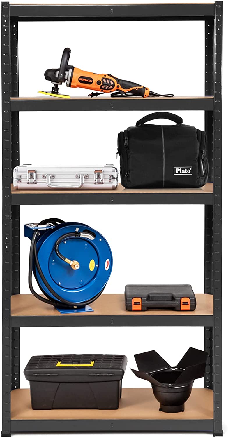 Giantex Metal Shelving Rack Unit, 5-Tier Storage Organizer, Storage Ra ...