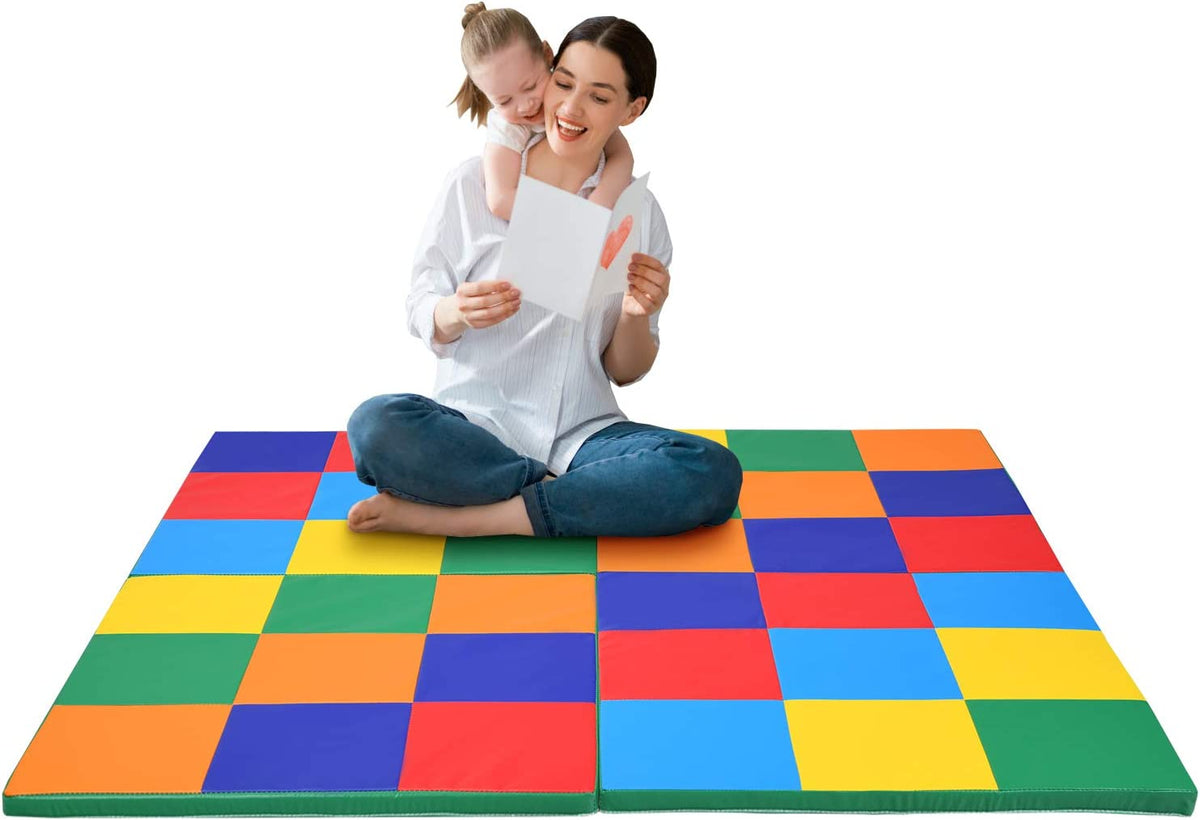 Giantex Toddler Foam Play Mat, Colorful Patchwork Toddler Foam Floor Mat