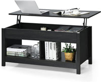 Giantex Lift Up Top Coffee Table, Wood Living Room Table w/ Hidden Storage Shelf & Open Compartment