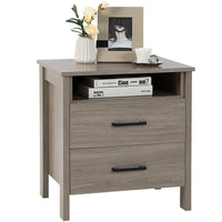 Giantex Modern Wood Grain Nightstand