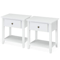 Giantex 2Pcs End Tables, Compact Nightstands w/ Stable Frame