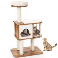 Cat Tree, Cat Acitivity Center, with Durable Material, Square-Shaped Scratching-Posts, Sisal Scratching Posts