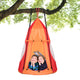 100cm Kids Detachable Hanging Tree Swing Tent, 2 in 1 Design Flying Swing & Nest swing Chair for Having Fun, Green