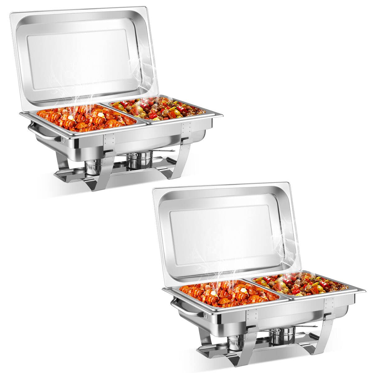 9L/9Q 2 Pack Pans Stainless Steel Catering Food Warmer