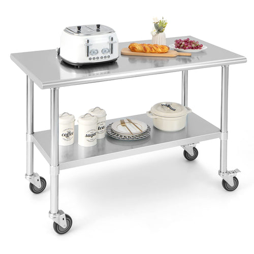 Giantex Stainless Steel Workbench, Prep Work Table - GiantexAU