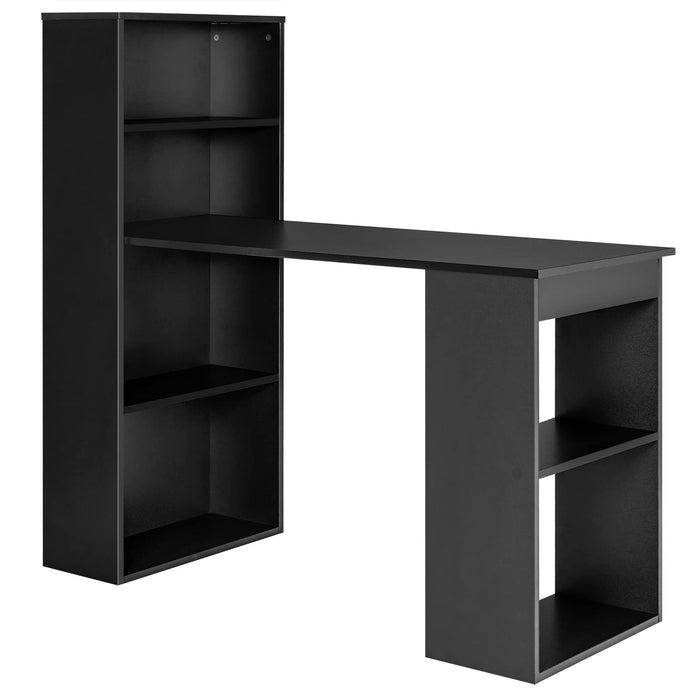 Giantex Reversible Computer Desk with Bookshelf