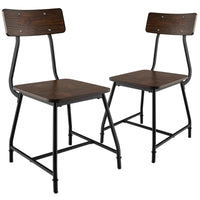 Giantex Dining Chair Set of 2, Kitchen Side Chairs w/Sturdy Metal Legs, Adjustable Non-Slip Footpads, Ergonomic Backrest