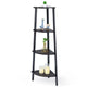 Giantex 4-Tier Corner Shelf, Lightweight Wood Look Organizer w/Metal Frame, Multipurpose Storage Shelf