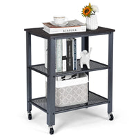Giantex Kitchen Trolley with 3 Levels, Serving Trolley with 2 Universal Wheels